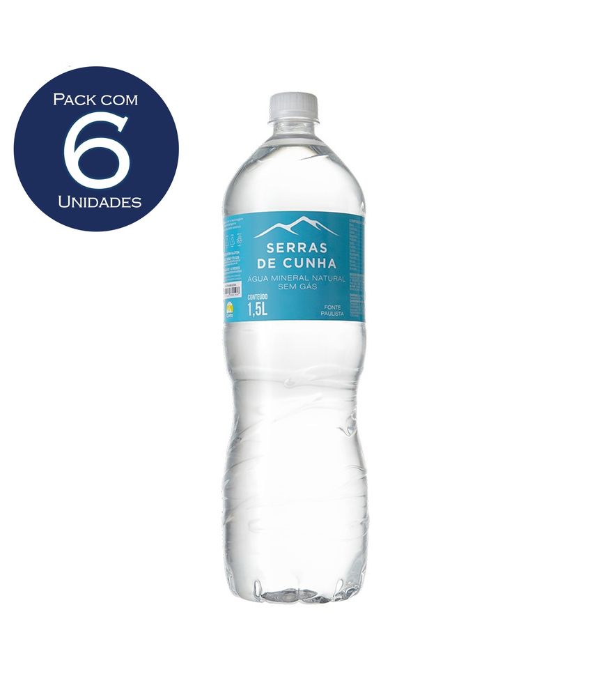 AGUA MINERAL NATURAL SERRAS DE CUNHA PET 1,5L